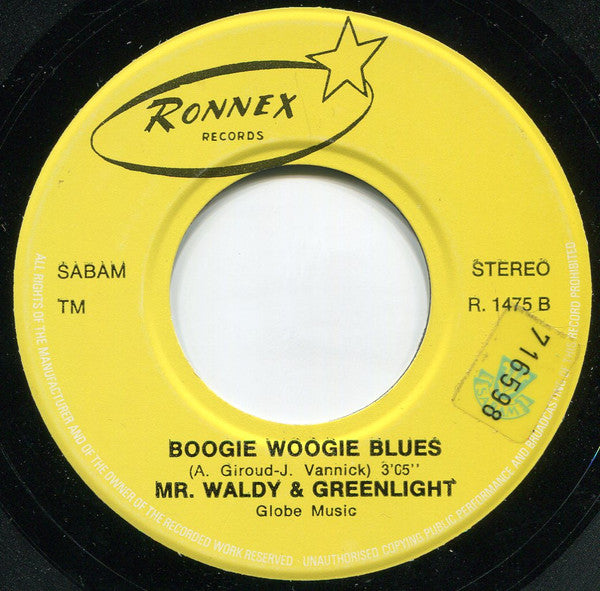 Mr. Waldy And Greenlight : Yellow Rose Of Texas (7",45 RPM,Single)