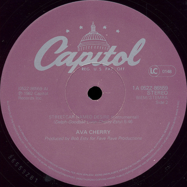 Ava Cherry : Streetcar Named Desire (12")