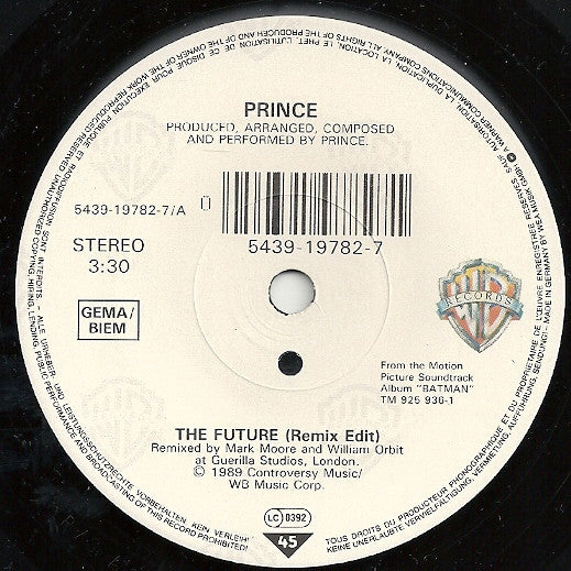 Prince : The Future (7",45 RPM,Single,Stereo)