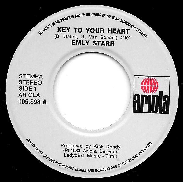 Emly Starr : Key To Your Heart (7",45 RPM,Single)