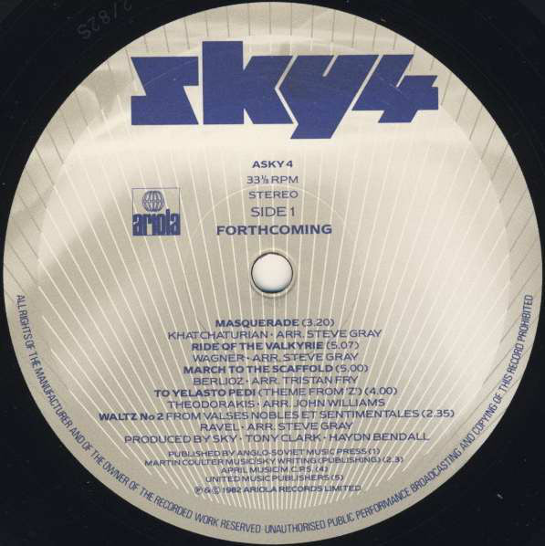 Sky (4) : Sky 4 Forthcoming (LP,Album)