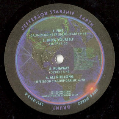 Jefferson Starship : Earth (LP,Album)
