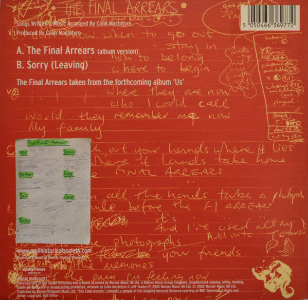 Mull Historical Society : The Final Arrears (7",Single)