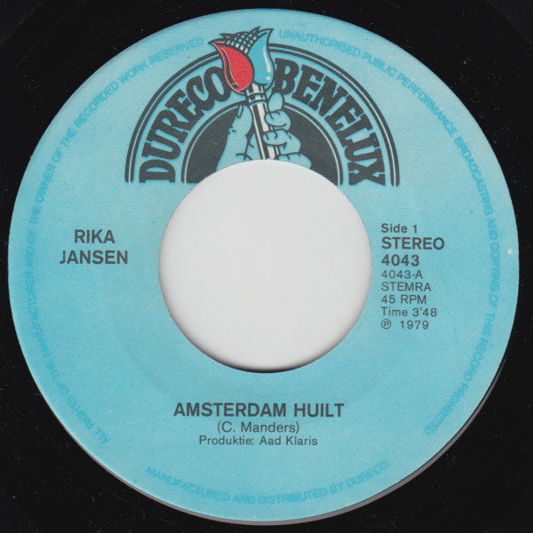 Rika Jansen : Amsterdam Huilt / Heimwee Naar Amsterdam (7",Single)