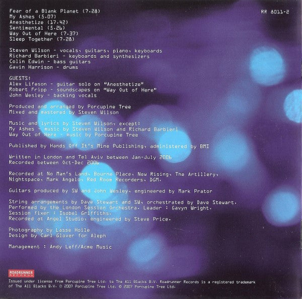 Porcupine Tree : Fear Of A Blank Planet (Album)