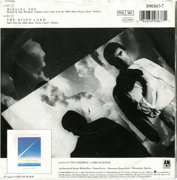 Chris de Burgh : Missing You (7",45 RPM,Single,Stereo)