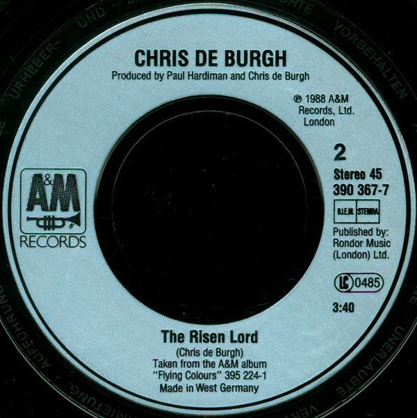Chris de Burgh : Missing You (7",45 RPM,Single,Stereo)