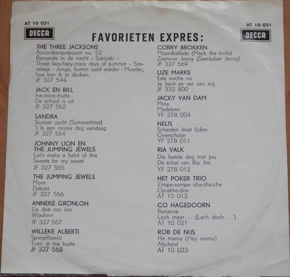 Co Hagedoorn : Bonanza / Lach Maar... (Lach Doch...) (7",45 RPM,Single)