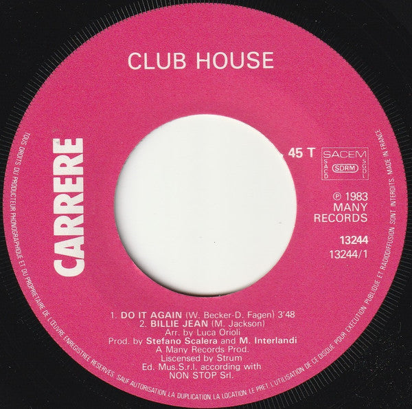 Club House : Do It Again Medley With Billie Jean (7",45 RPM,Single)