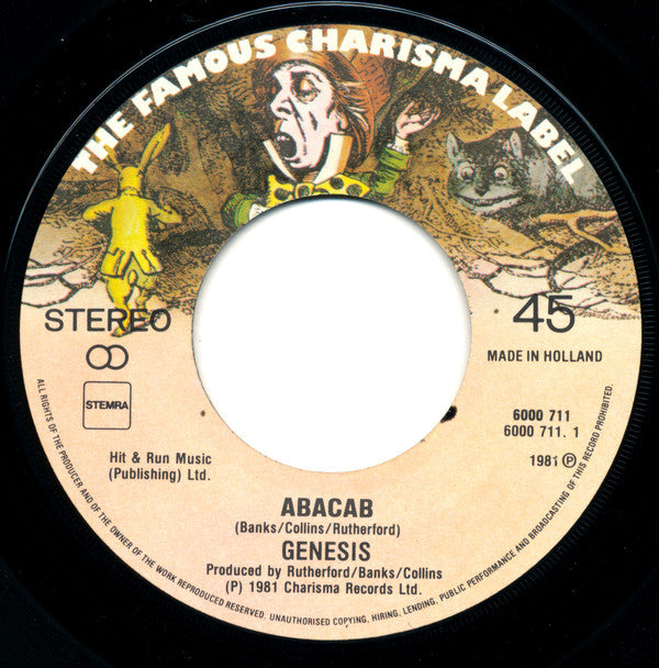 Genesis : Abacab (7",45 RPM,Single,Stereo)