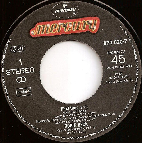 Robin Beck : First Time (7",45 RPM,Single,Stereo)