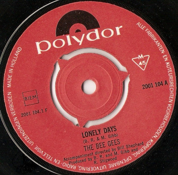Bee Gees : Lonely Days (7",45 RPM,Single)