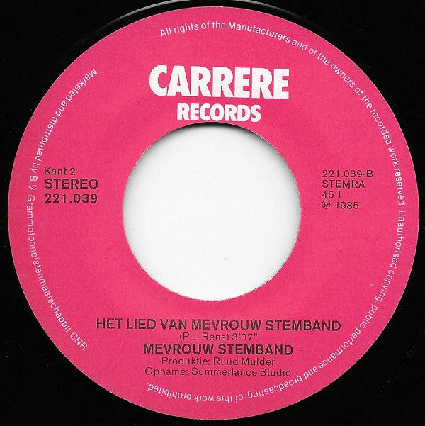 Meneer Kaktus : Het Grote Mijnheer Kaktus Lied (7",45 RPM)