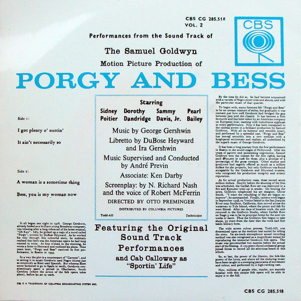 Samuel Goldwyn : Porgy And Bess Vol. 2 (7",45 RPM,EP)