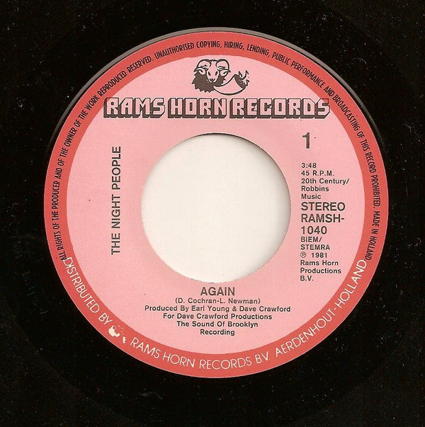 Night People, The : Again (7",Single,45 RPM)