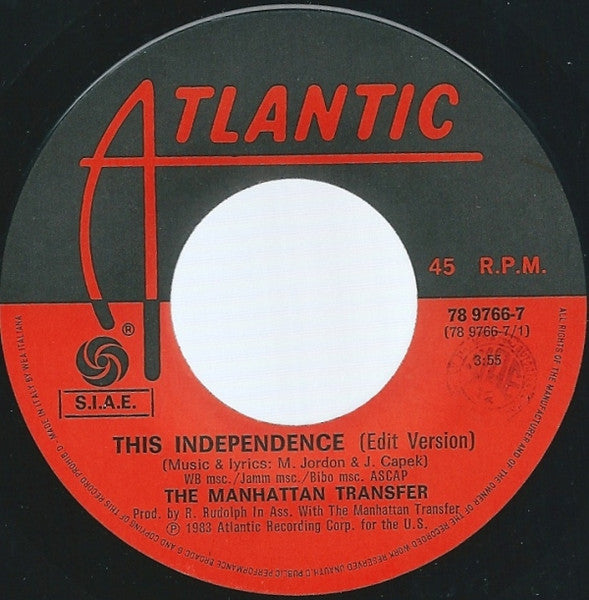 The Manhattan Transfer : This Independence (7",45 RPM)
