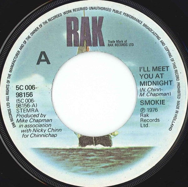 Smokie : I'll Meet You At Midnight (7",45 RPM,Single)