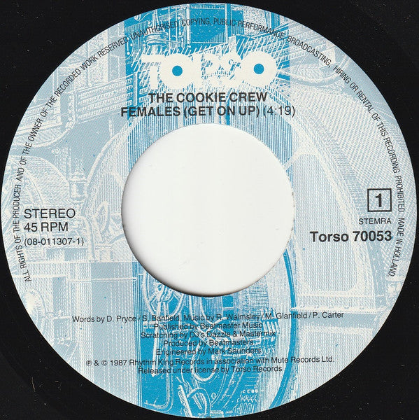 Cookie Crew, The : Females (7",45 RPM,Single,Stereo)
