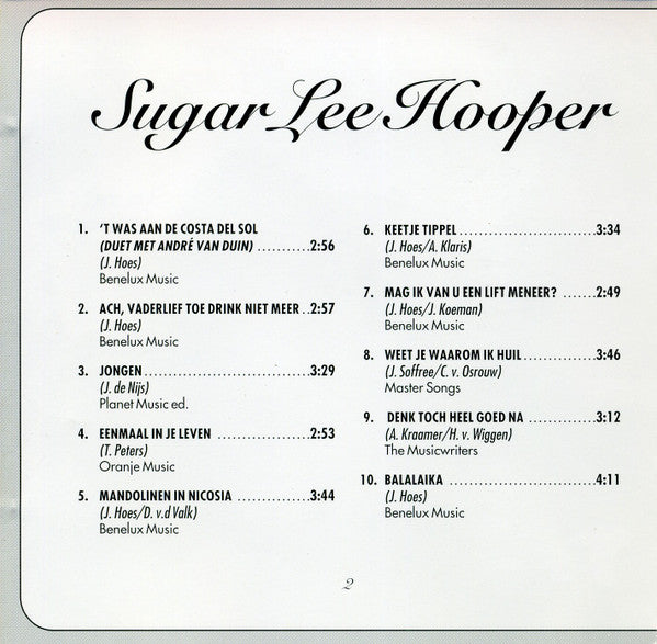Sugar Lee Hooper : Het Mag Geen Naam Hebben (Album)