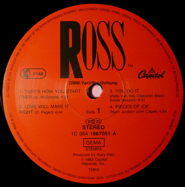 Diana Ross : Ross (LP,Album,Stereo)
