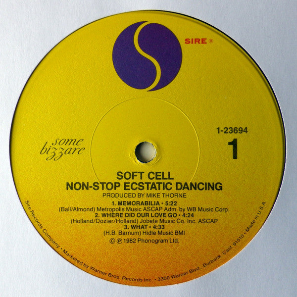 Soft Cell : Non-Stop Ecstatic Dancing (LP,Album)
