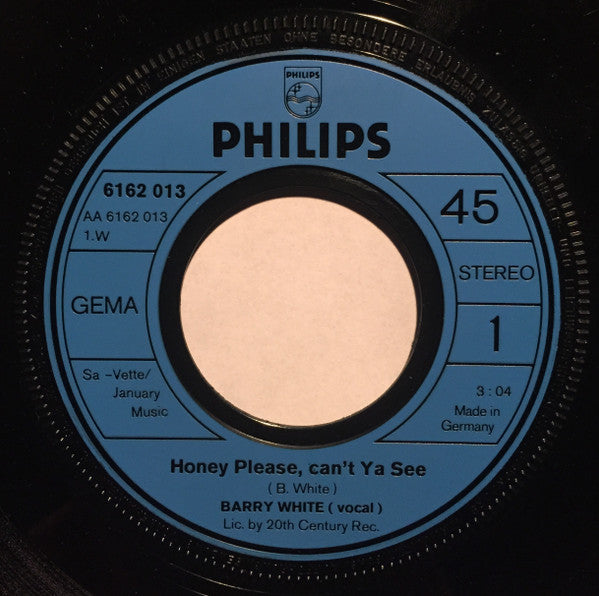 Barry White : Honey Please, Can't Ya See (7",Single)