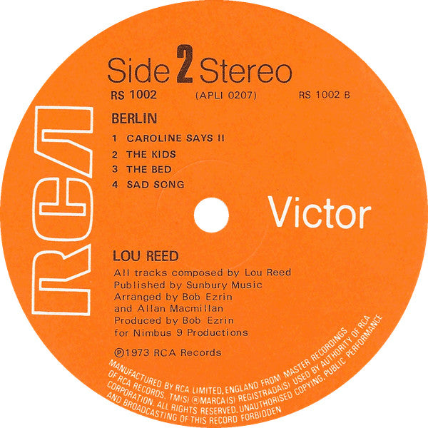 Lou Reed : Berlin (LP,Album)
