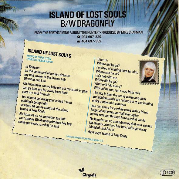 Blondie : Island Of Lost Souls (7",45 RPM,Single,Stereo)