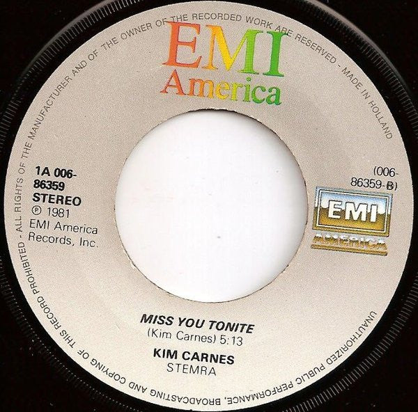 Kim Carnes : Bette Davis Eyes (7",45 RPM,Single,Stereo)