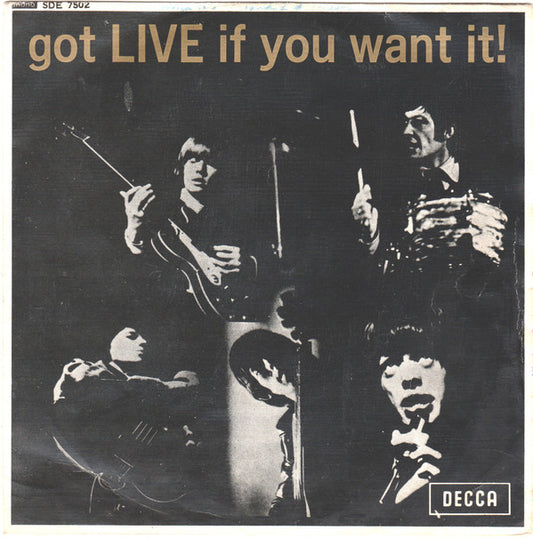 Rolling Stones, The : Got Live If You Want It! (7",EP,Mono,45 RPM)
