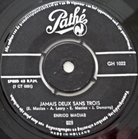 Enrico Macias : Tout Seul (7",45 RPM,Single)