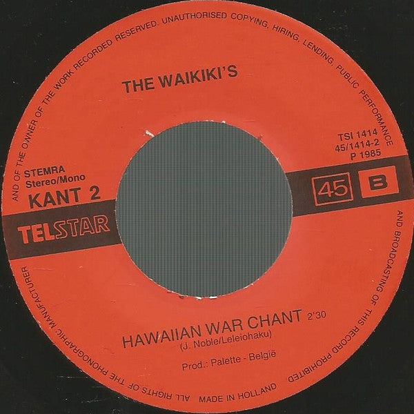 Waikiki's, The : Hawaii Tattoo / Hawaiian War Chant (7",45 RPM,Single)