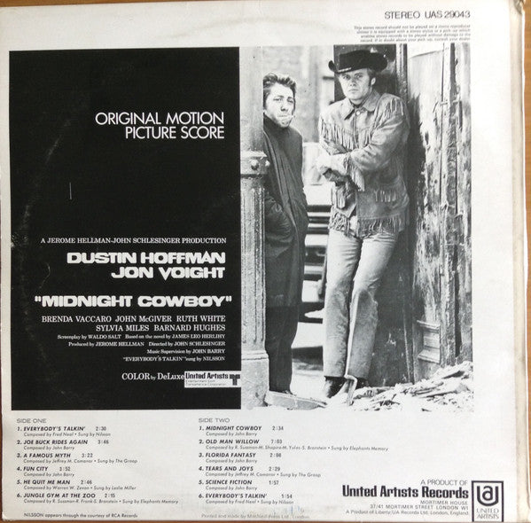Various : Midnight Cowboy (Original Motion Picture Score) (LP,Compilation,Reissue)
