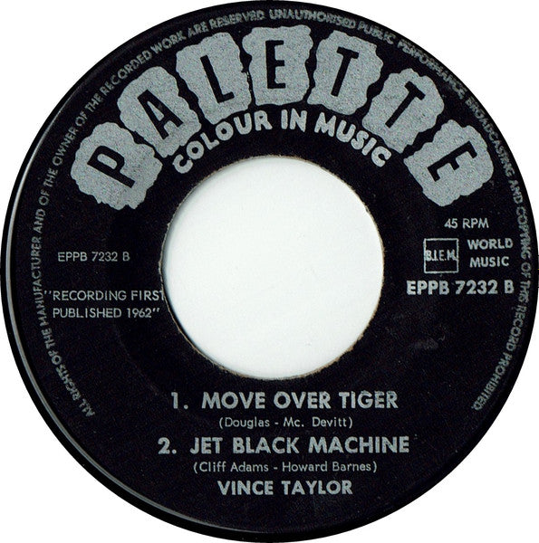 Vince Taylor : Taylor's Twist (7",45 RPM,EP)
