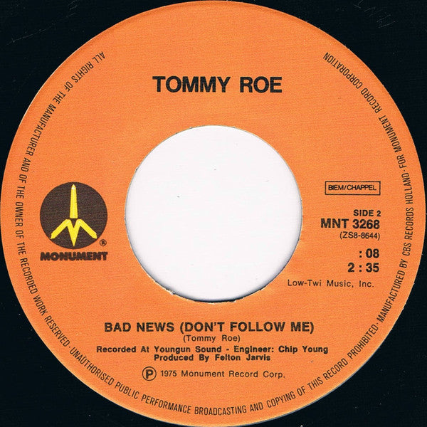 Tommy Roe : Glitter And Gleam (7",Single)