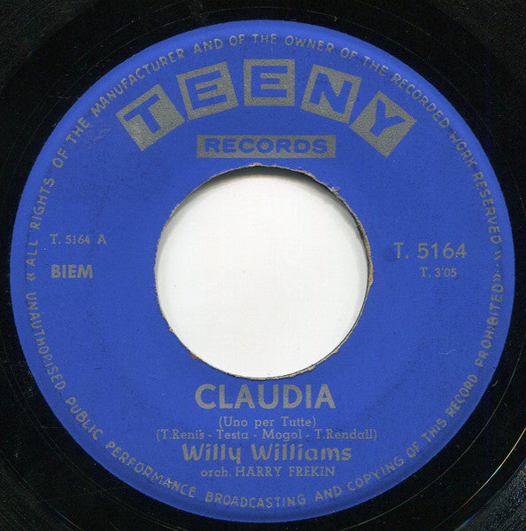 Willy Williams : Claudia (7",45 RPM,Single)