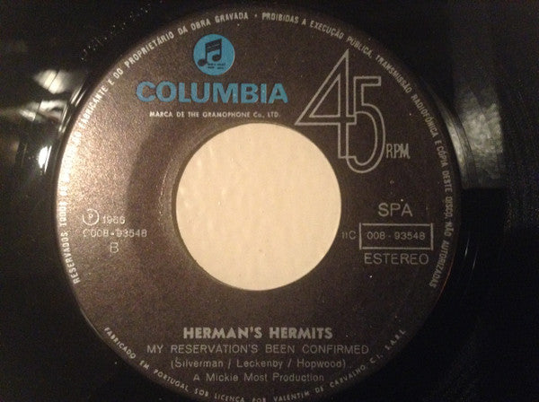 Herman's Hermits : No Milk Today (7",45 RPM,Stereo)