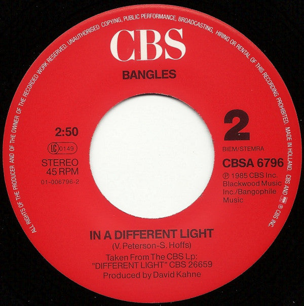 Bangles : Manic Monday (7",45 RPM,Single,Stereo)