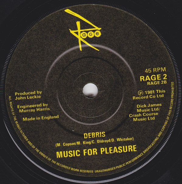 Music For Pleasure : Fuel To The Fire (7",45 RPM,Single)