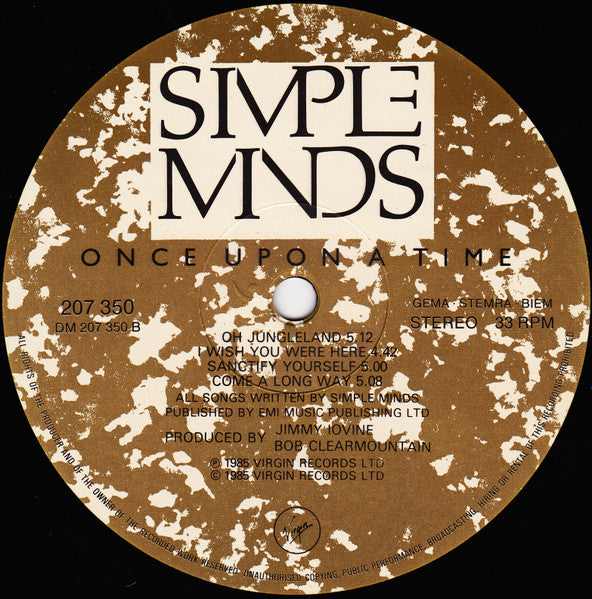 Simple Minds : Once Upon A Time (LP,Album,Stereo)