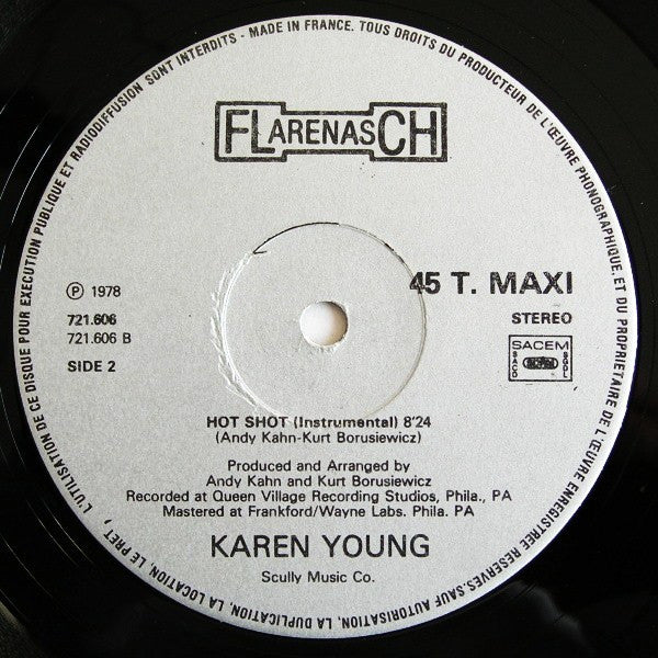 Karen Young : Hot Shot (12",45 RPM,Maxi-Single,Stereo)