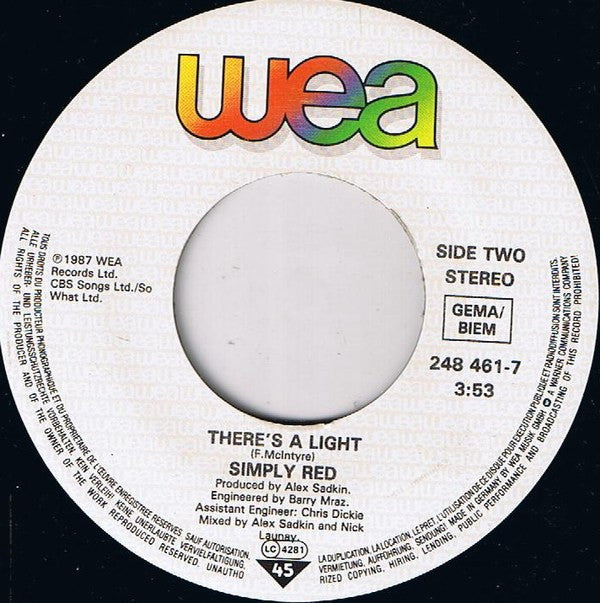 Simply Red : The Right Thing (7",45 RPM,Single)