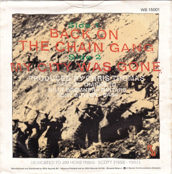 Pretenders, The : Back On The Chain Gang (7",Single)