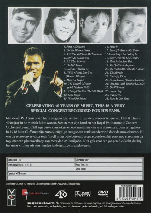 Cliff Richard : The 40th Anniversary Concert (DVD-Video,Multichannel,PAL)