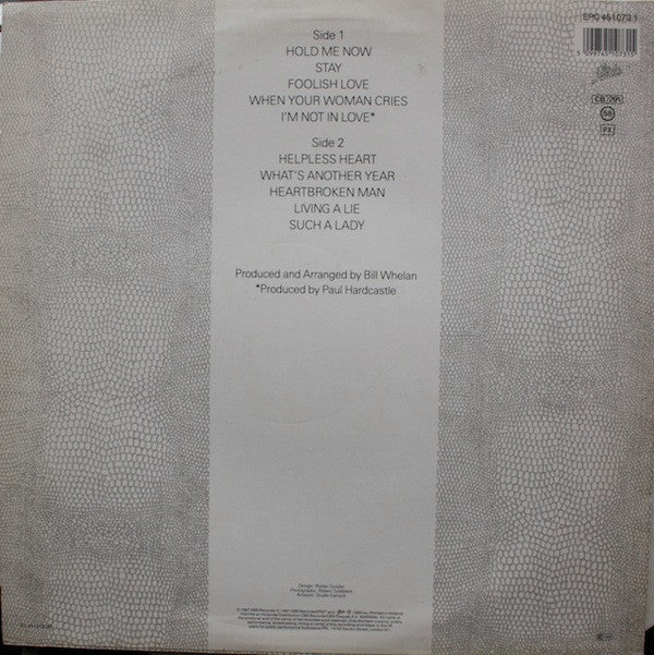 Johnny Logan : Hold Me Now (LP,Album,Stereo)