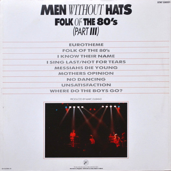 Men Without Hats : Folk Of The 80's (Part III) (LP,Album)