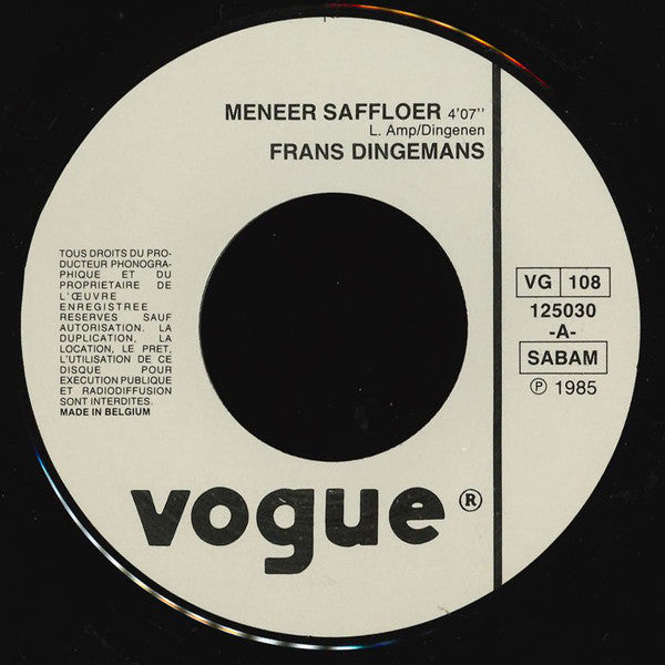 Frank Dingenen : Meneer Saffloer (7",45 RPM,Single)