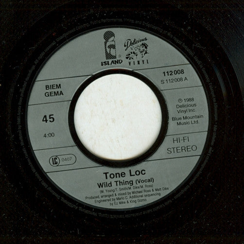 Tone Loc : Wild Thing (7",45 RPM,Single,Stereo)