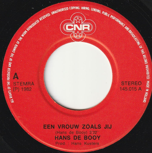 Hans de Booy : Een Vrouw Zoals Jij  (7",45 RPM,Single)