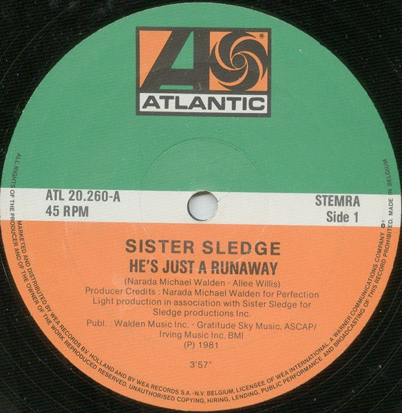 Sister Sledge : He's Just A Runaway (12",45 RPM,Maxi-Single)